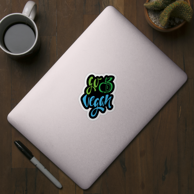 Go Vegan - vegan lifestyle slogan by Gift Designs